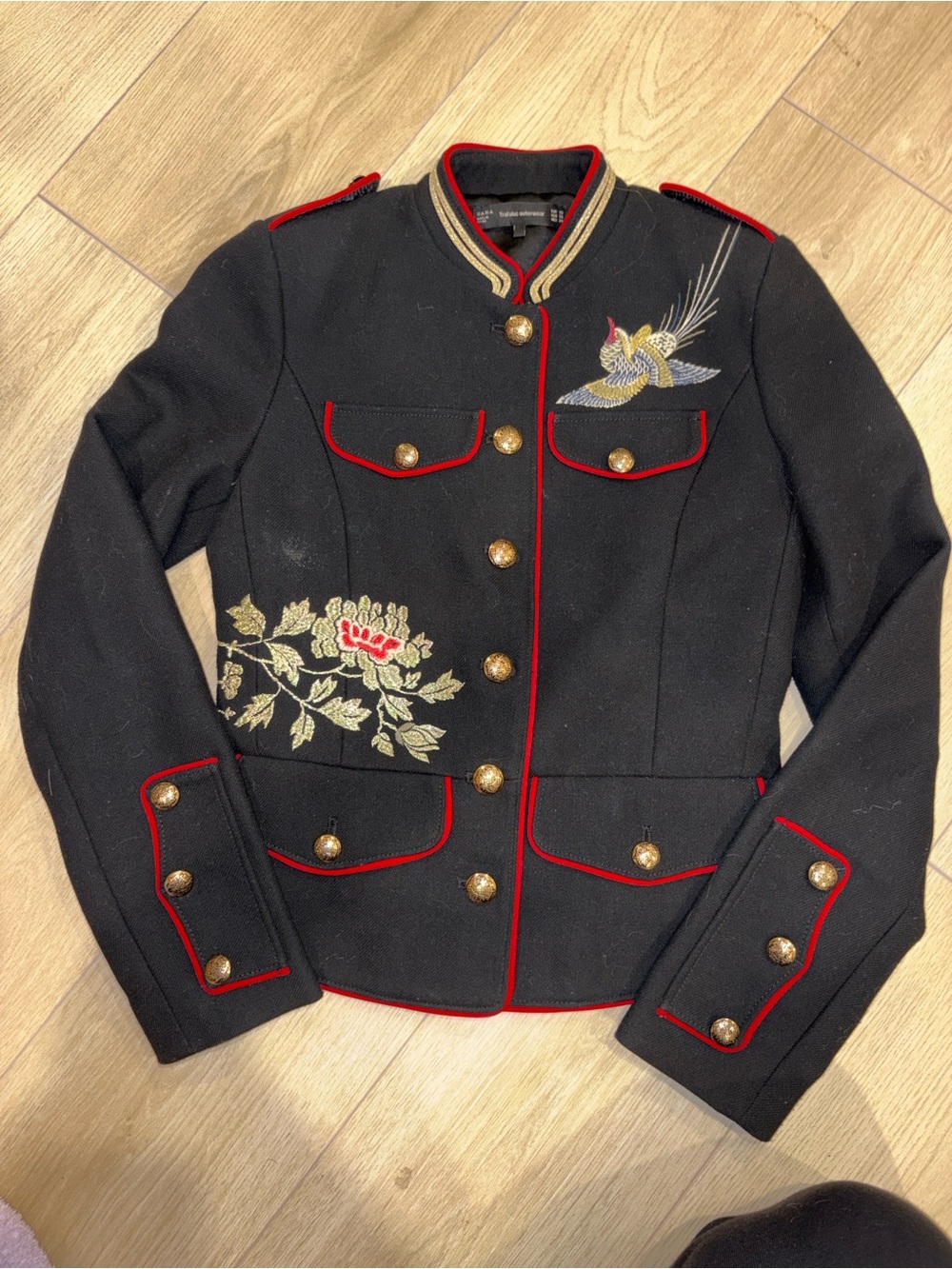 Zara Trafaluc embroidered Military Jacket
